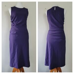 MM. Lafleur Women's Size 8 Kira Dress Elderberry Purple Gathered Sheath